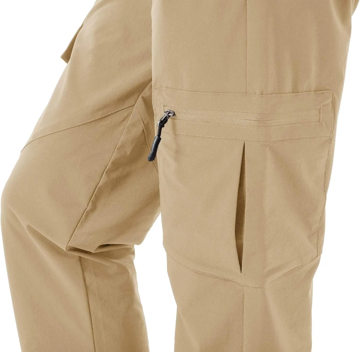 Rdruko Women's Hiking Cargo Pants Water-Resistant Quick Dry UPF 50  Travel Camping Work Pants Zipper Pockets