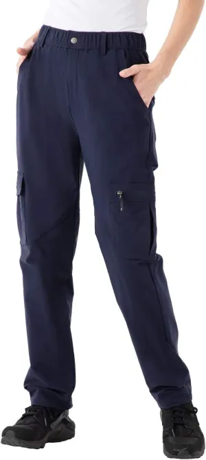 Rdruko Women's Hiking Cargo Pants Water-Resistant Quick Dry UPF 50  Travel Camping Work Pants Zipper Pockets