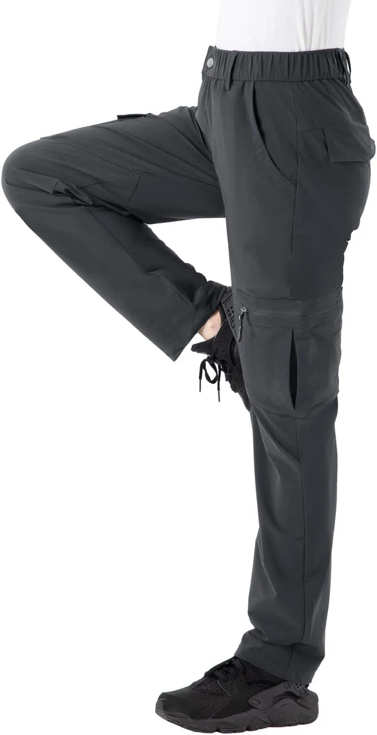 Rdruko Women's Hiking Cargo Pants Water-Resistant Quick Dry UPF 50  Travel Camping Work Pants Zipper Pockets