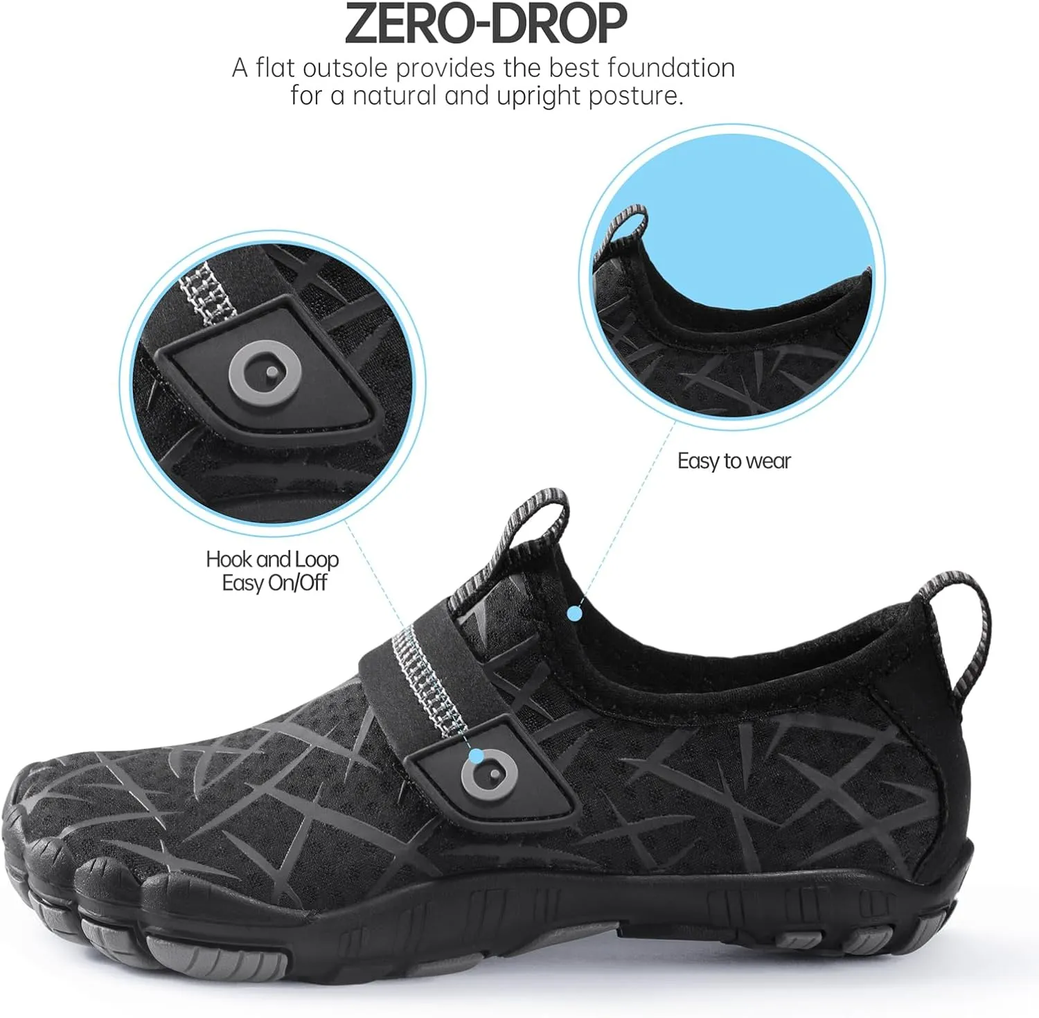 SEEKWAY Barefoot Water Shoes for Kids - Wide Toe Box and Quick-Dry Sand Shoes Toddler for Hiking Swim Beach Pool Kayak Sport Accessories, Camping Essentials Must-Haves for Boys Girls Sizes