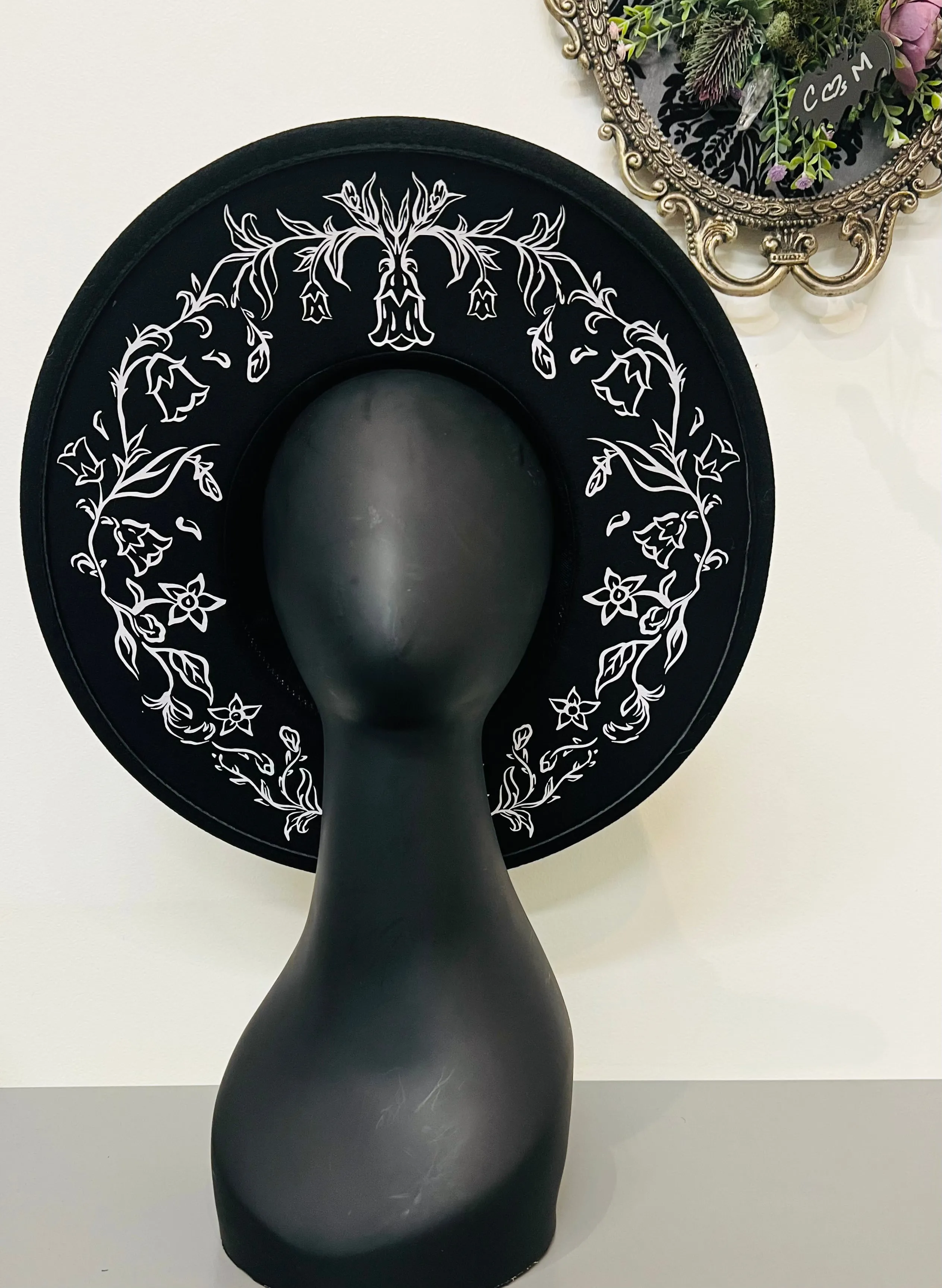 Vegan Felt Hat - XL Brim - Belladonna - Collab with The Pickety Witch