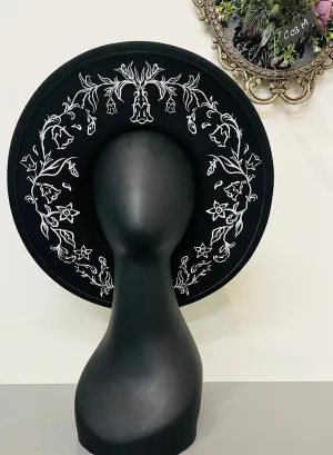Vegan Felt Hat - XL Brim - Belladonna - Collab with The Pickety Witch