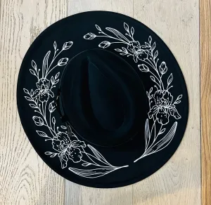 Vegan Felt Hat - XL Brim - Iris