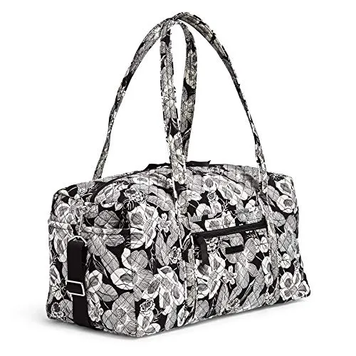 Vera Bradley Women's Signature Cotton Medium Travel Duffel Bag, Bedford Blooms, One Size