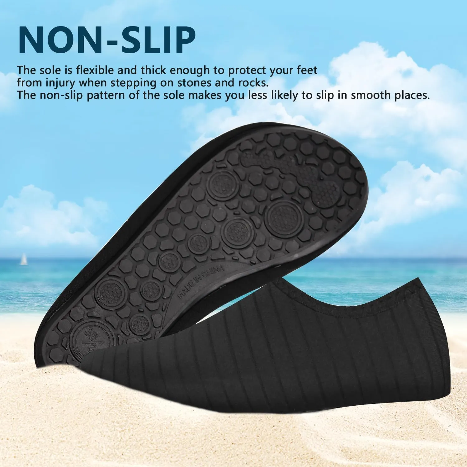 Water Shoes for Women Men Swim Barefoot Quick-Dry Adult Aqua Socks Non Slip Yoga Shoes Pool Camping Beach Accessories
