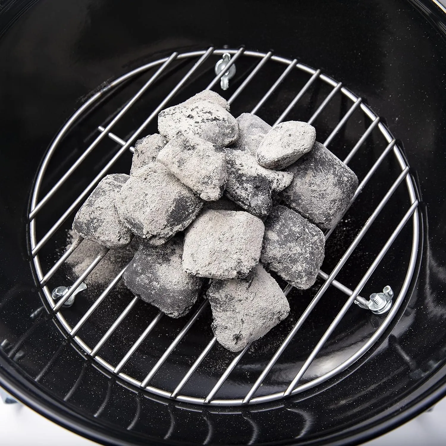 Weber Smokey Joe Charcoal Grill BBQ, 37cm, Portable with Lid & Plated Steel Legs, Porcelain-Enamelled Bowl - Black (1111004)