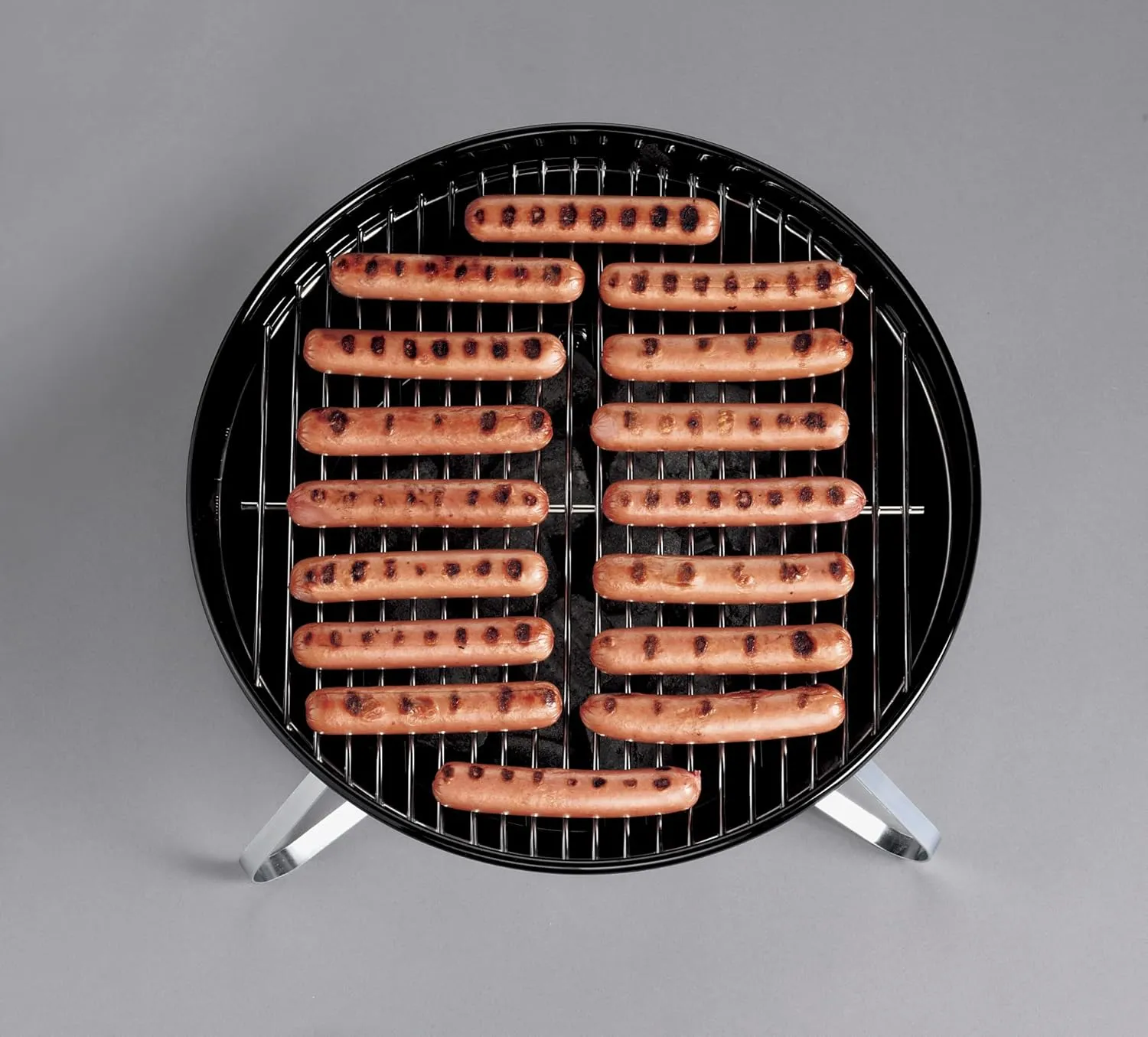 Weber Smokey Joe Charcoal Grill BBQ, 37cm, Portable with Lid & Plated Steel Legs, Porcelain-Enamelled Bowl - Black (1111004)