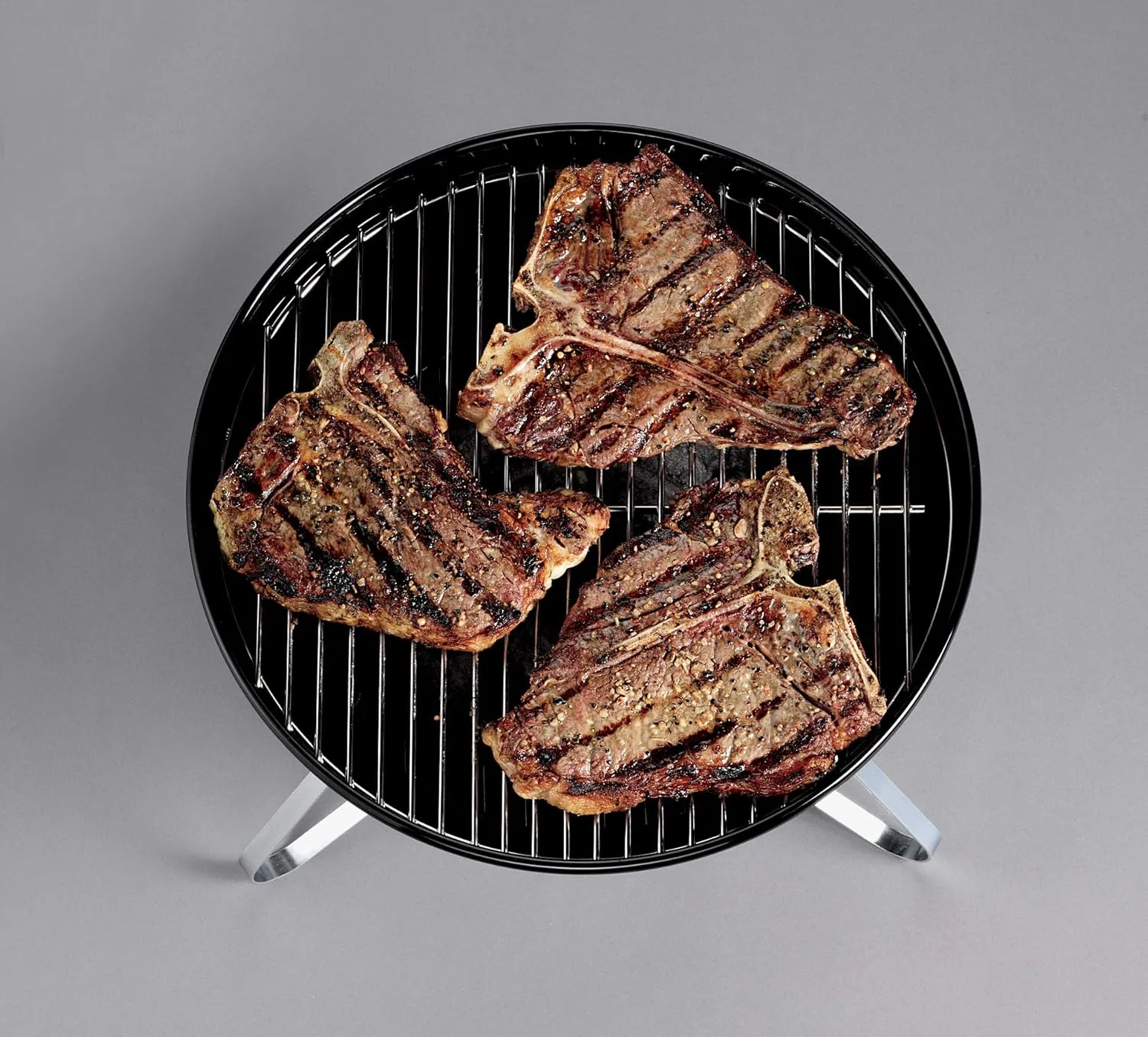 Weber Smokey Joe Charcoal Grill BBQ, 37cm, Portable with Lid & Plated Steel Legs, Porcelain-Enamelled Bowl - Black (1111004)