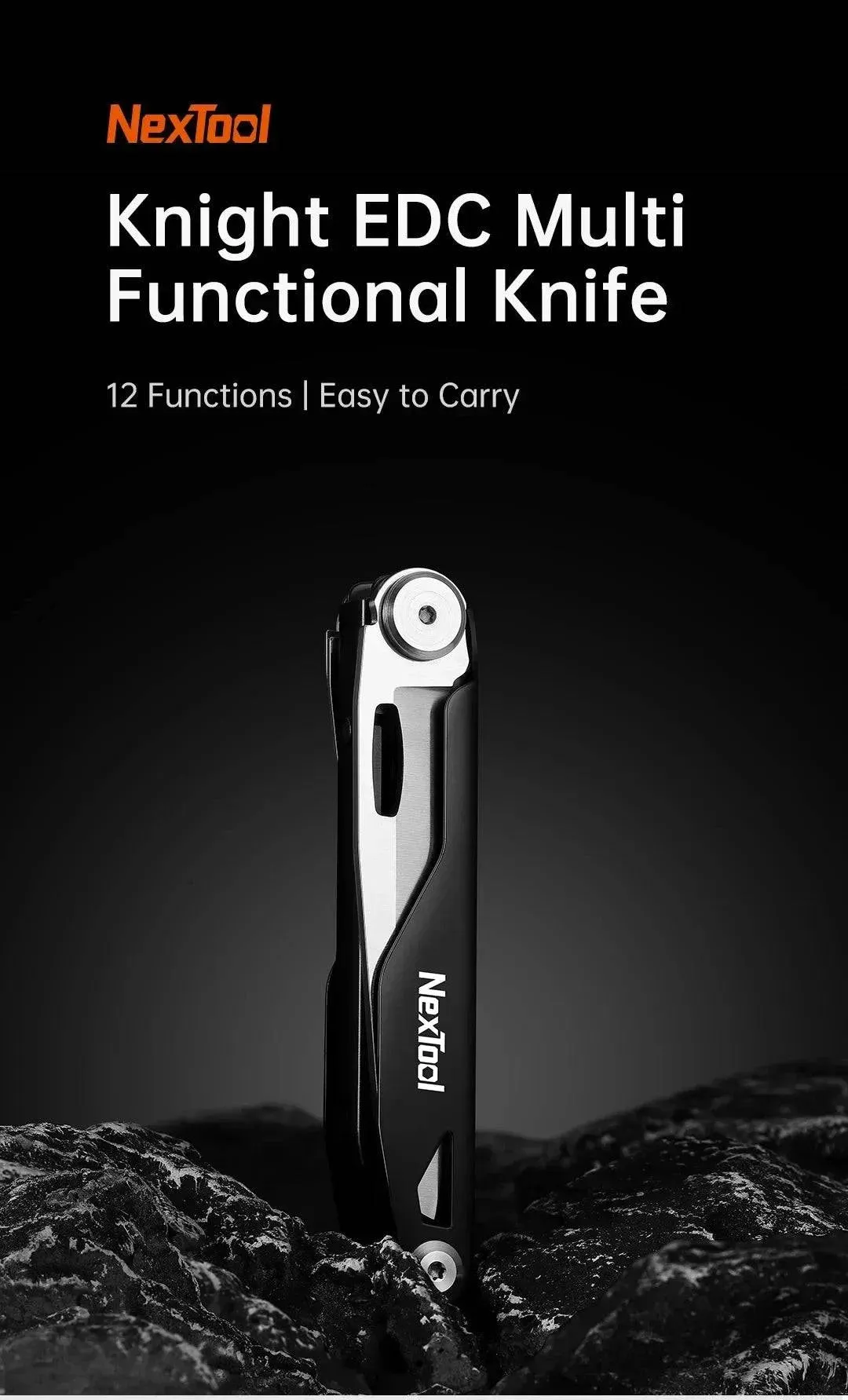 Xiaomi NexTool 12-in-1 Multi-tool Folding Knife Outdoor Pocket Knife Survival Kit Scissors Hand Tools Screwdriver EDC Equipment